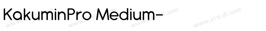 KakuminPro Medium字体转换